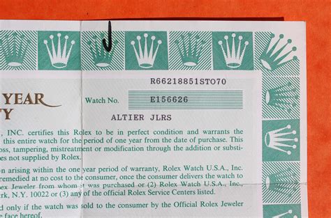 rolex watch papers